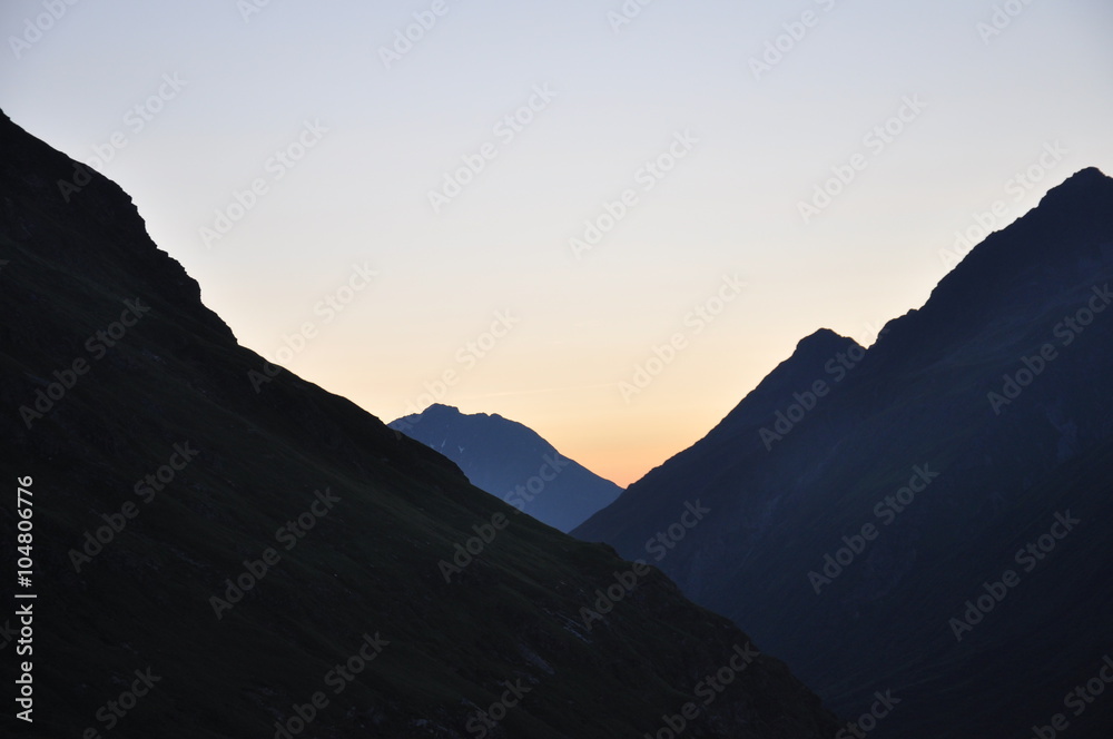Sunrise over Silvretta