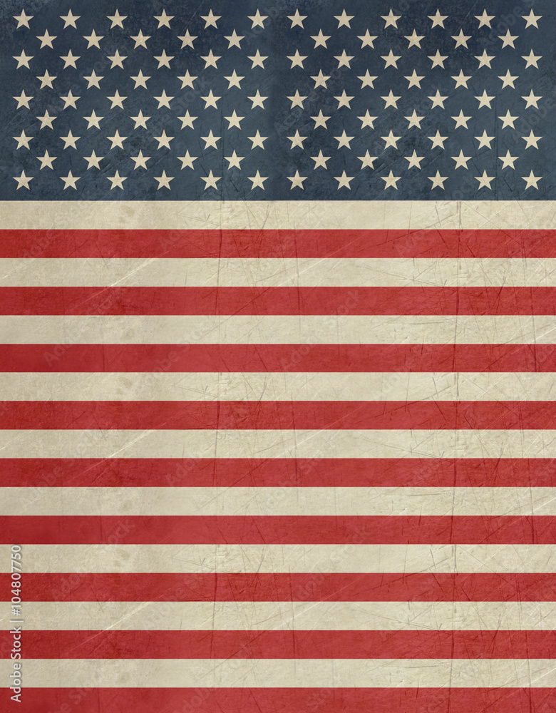 Naklejka premium Grunge American flag banner