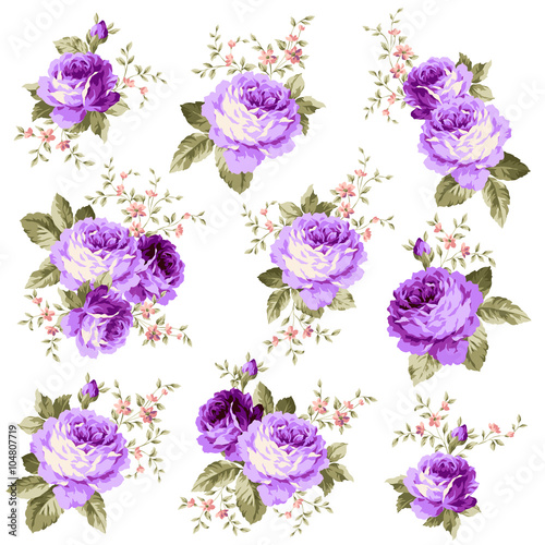 ロココ調の薔薇いらすと