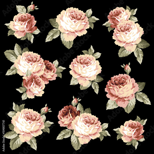 ロココ調の薔薇いらすと