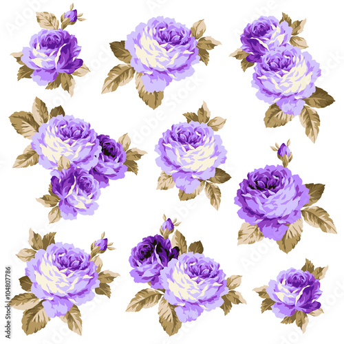 ロココ調の薔薇いらすと