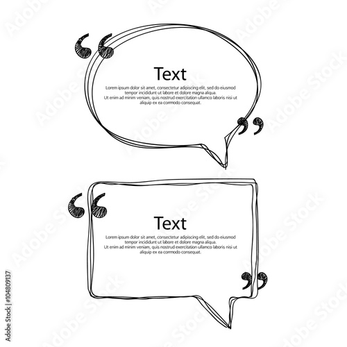 Quote bubble frame templates set illustration.