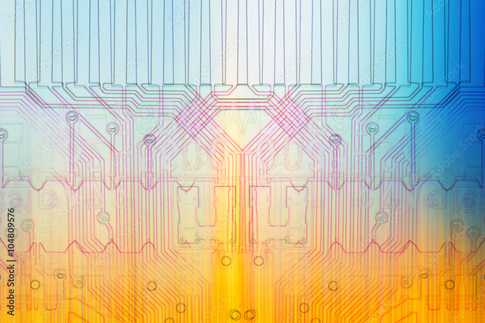 Obraz premium Microelectronics, white background chips concept