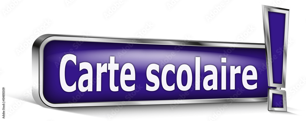 Carte scolaire sur panneau bleu Carte scolaire sur panneau bleu