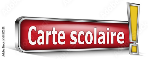 Carte scolaire sur panneau rouge