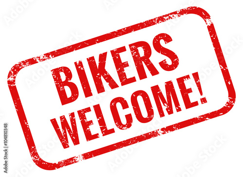 Bikers welcome Stempel rot grunge 