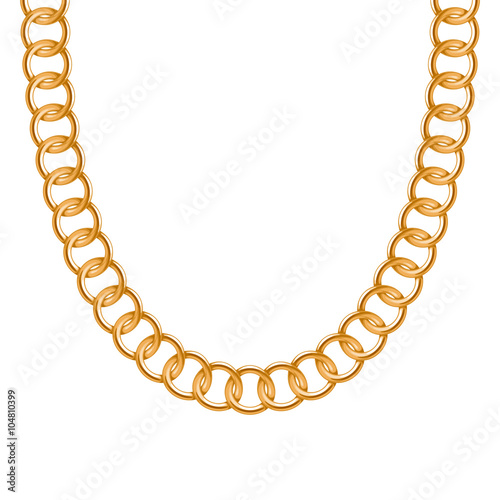 Chunky chain golden metallic necklace or bracelet.