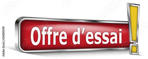 Offre d'essai sur panneau rouge