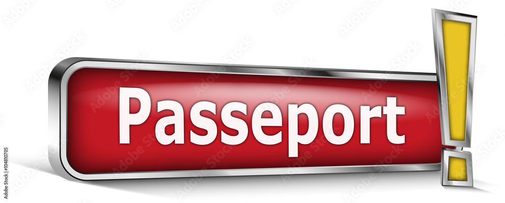 Passeport sur panneau rouge Passeport sur panneau rouge
