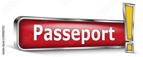 Passeport sur panneau rouge
