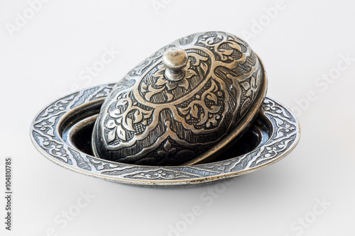 Traditional cooper bowl for Trukish delight or candy