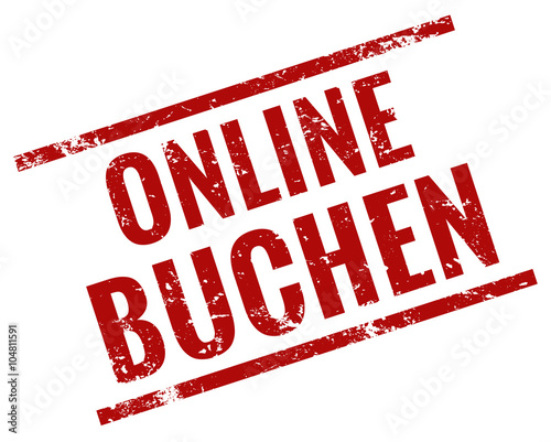 Online buchen Stempel rot grunge