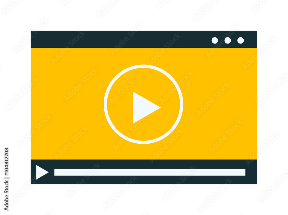 Video player vector illustration Video player vector illustration