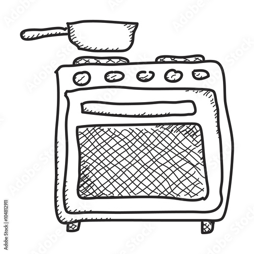 Simple doodle of an oven