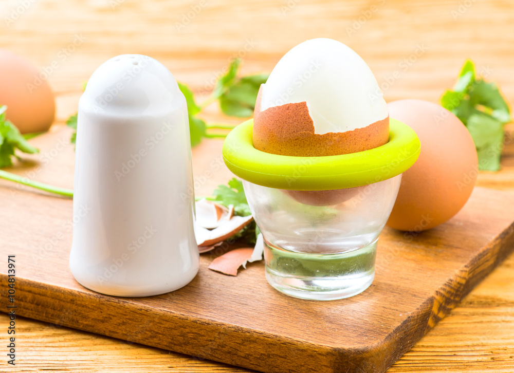 cooked egg in egg cup cooked egg in egg cup