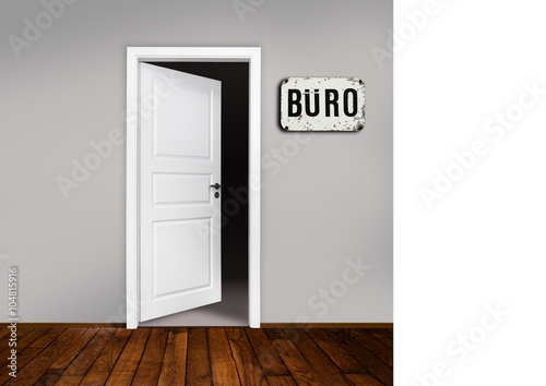 Altes Schild Büro