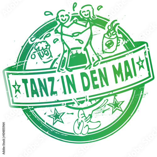 Stempel mit Tanz in den Mai