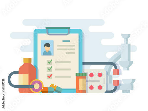 Medicine pills stethoscope