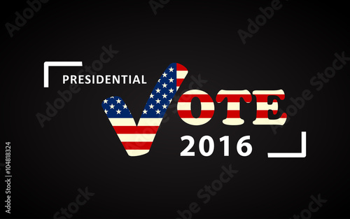 Canvas Print USA 2016 Presidential election poster