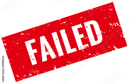 Failed Stempel rot grunge