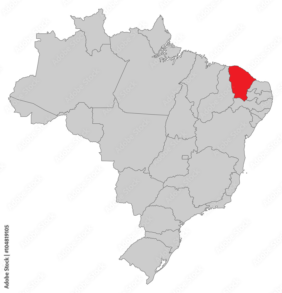 Karte von Brasilien - Ceará