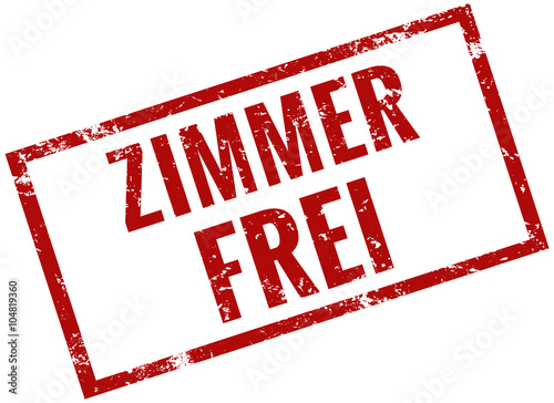 Zimmer frei Stempel rot