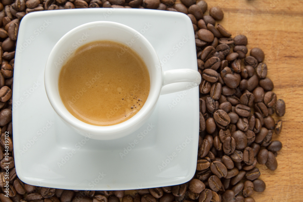 caffee in white cup