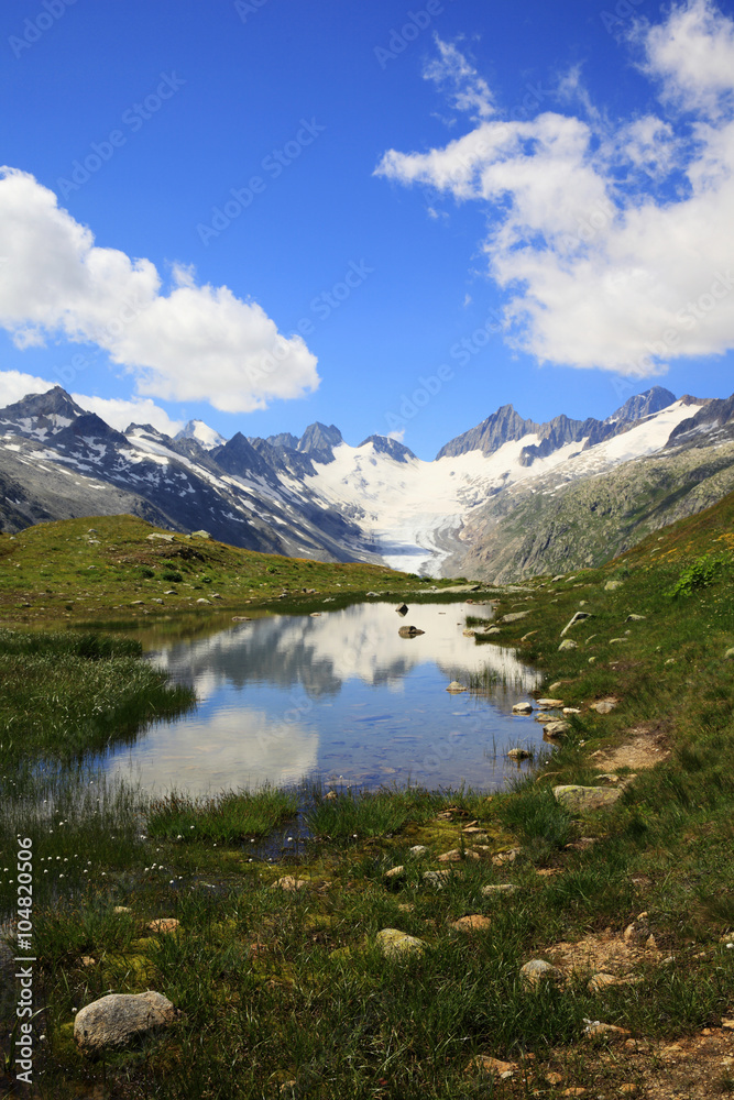 Bergsee mit Oberaarhorn
