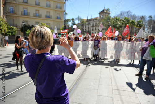 Obraz na plátně Feminist demonstration, women rights