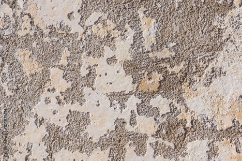 Bilde på lerret Concrete wall after sandblasting and peeling paint removed in preparation for pa
