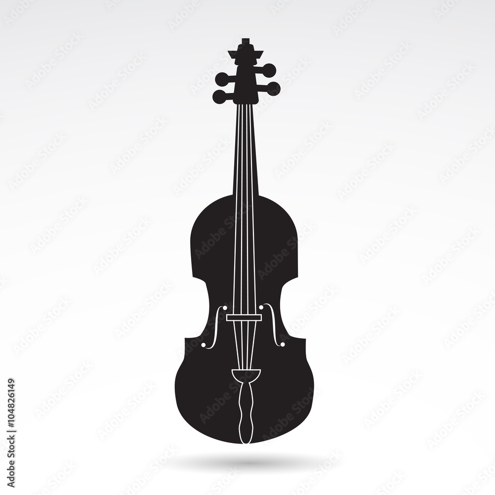 Fototapeta premium Fiddle - music vector icon.