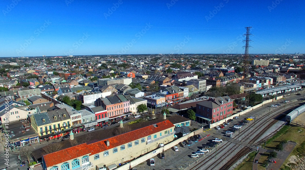 New Orleans, aerial view on a beautiful sunny day