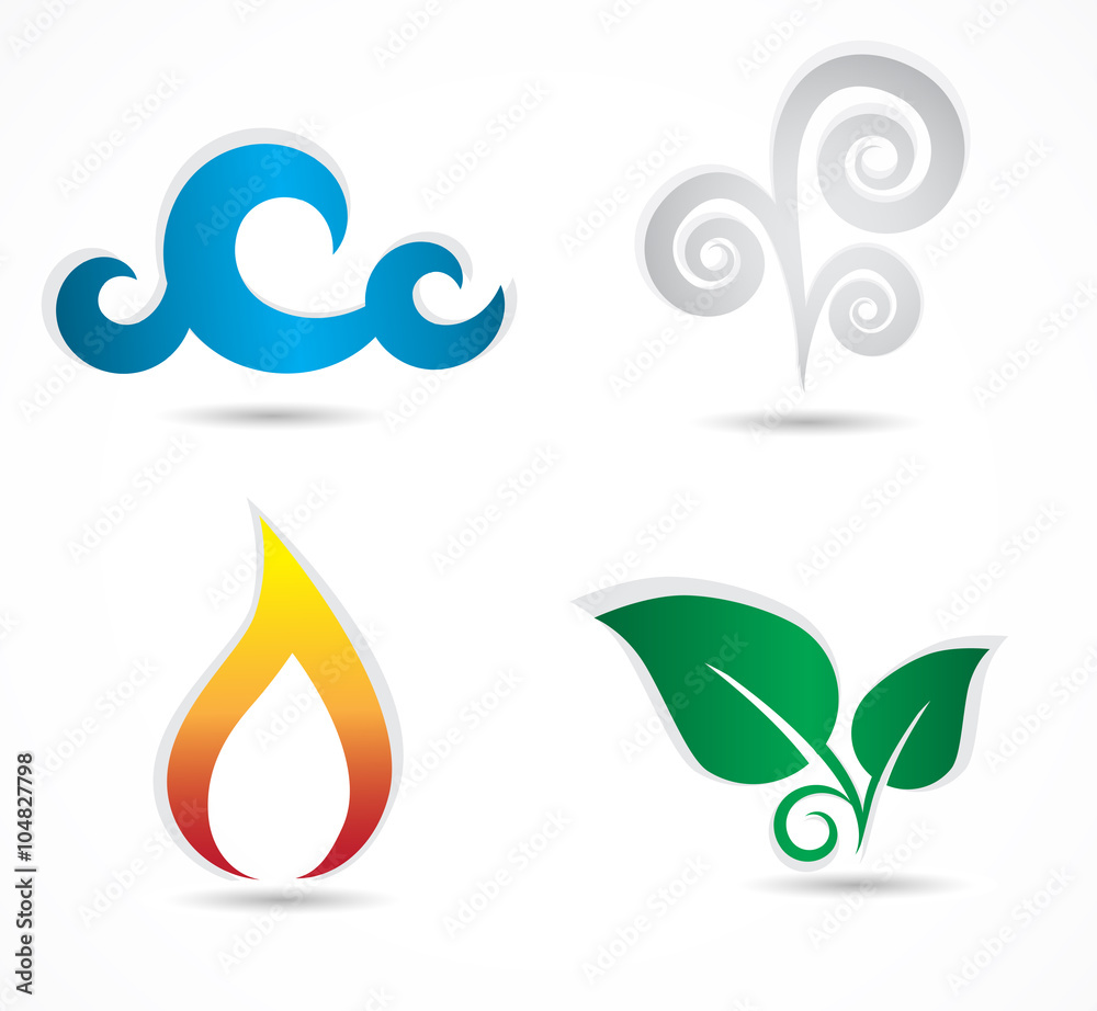 Four elements vector icon.