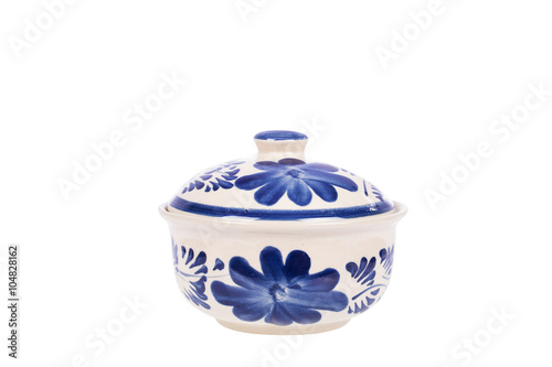 benjarong cup on white background photo