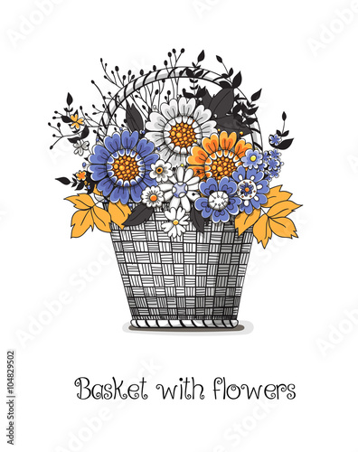 Hand drawn floral card