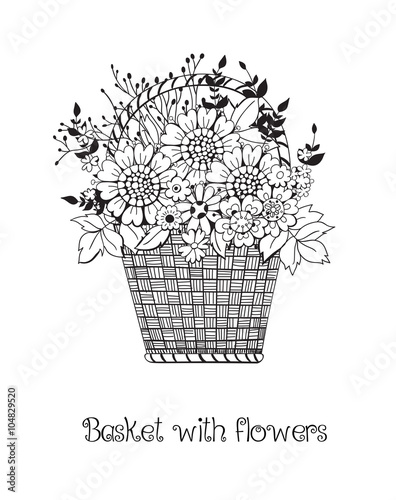 Hand drawn floral card