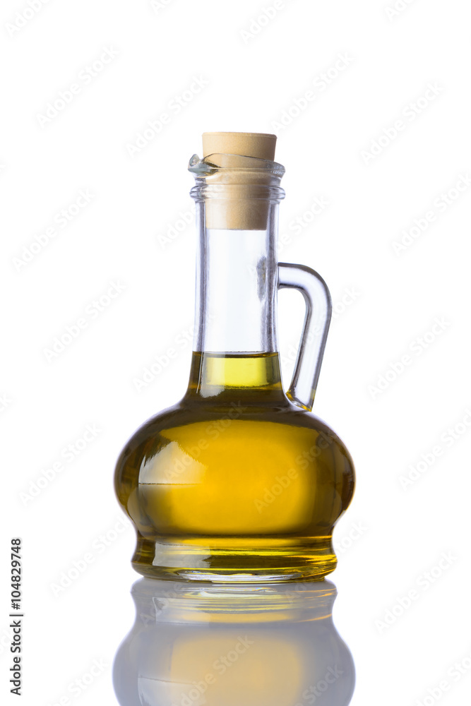Bottle of Cooking Oil on White Background Bottle of Cooking Oil on White Background