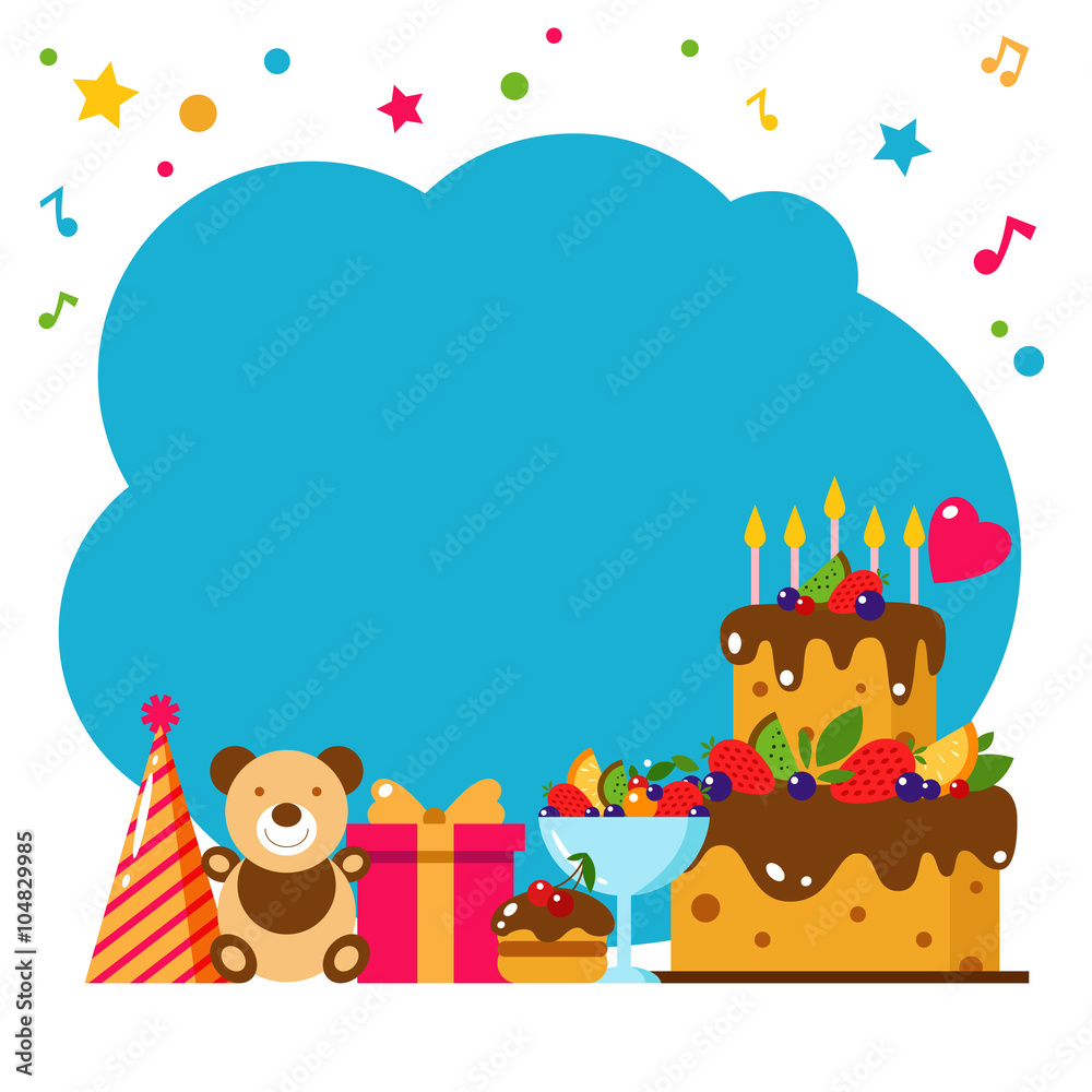 Happy Birthday set, vector illustration Happy Birthday set, vector illustration