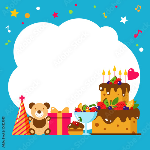 Happy Birthday set  vector illustration