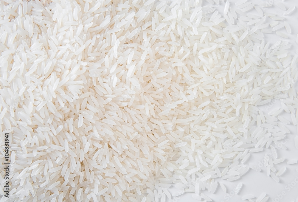 Close up of grains of jasmine rice Close up of grains of jasmine rice