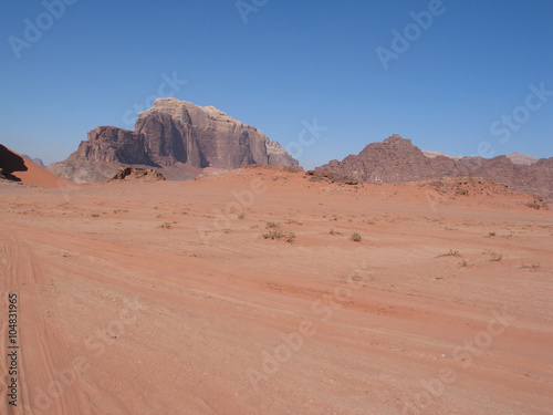Mountains of wadi rum photo