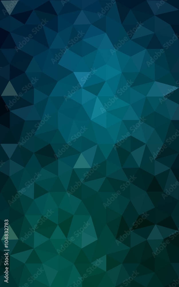 Fototapeta premium Multicolor dark green, blue polygonal design pattern, which consist of triangles and gradient in origami style.