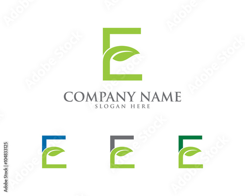 Letter E and leaf 1