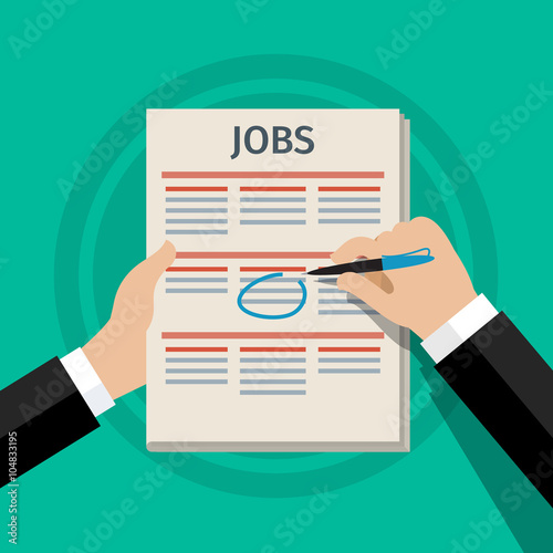 Concept of job searching.