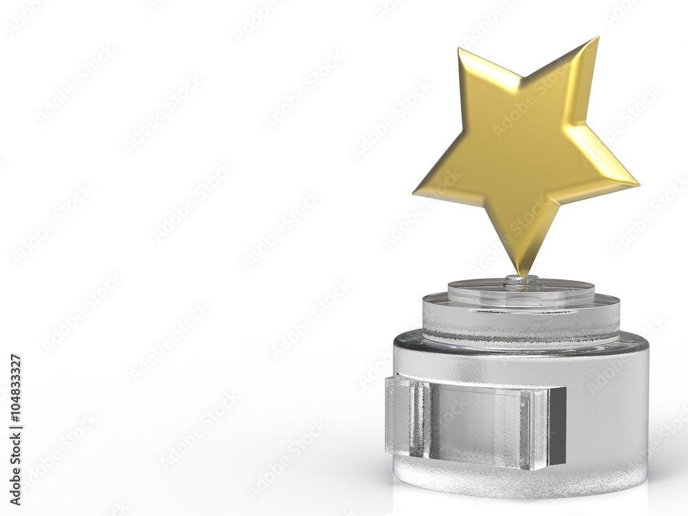 gold star trophy on white background Stock Illustration | Adobe Stock
