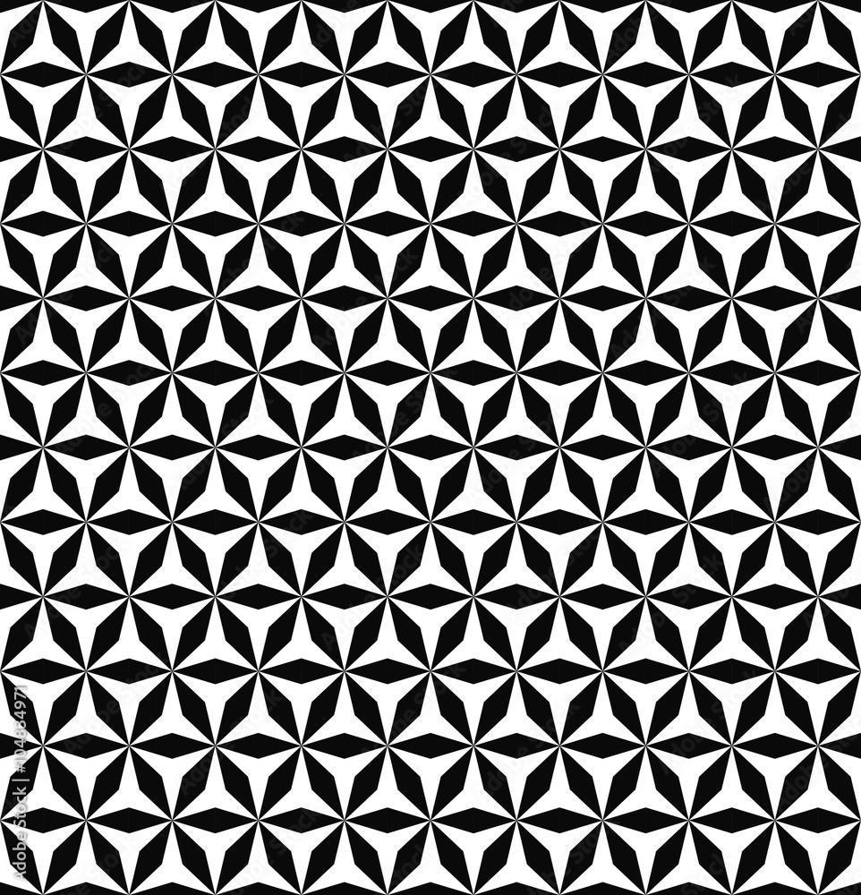 Seamless monochrome hexagonal pattern Seamless monochrome hexagonal pattern