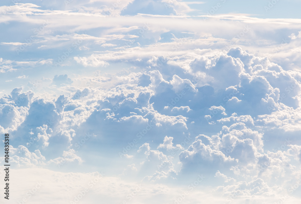 Fototapeta premium Cloudscape Blue sky and white cloud
