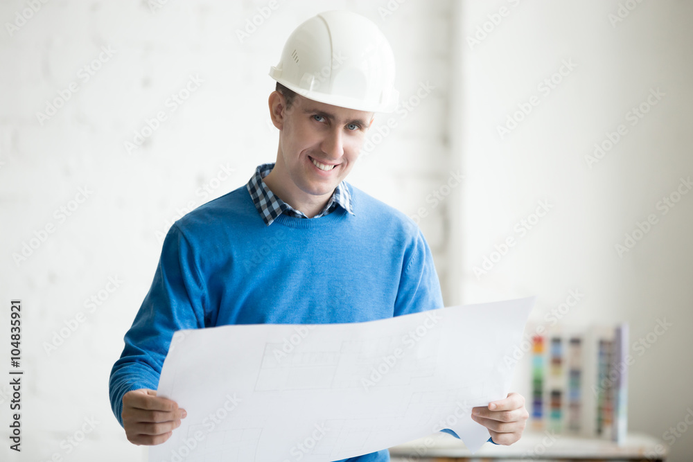 Construction engineer in hardhat Construction engineer in hardhat