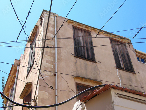 Venetian style buildings in Retymno city, Crete photo