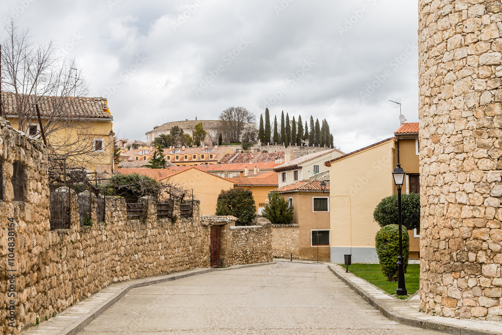 Obraz premium Una de las calles de Brihuega en Guadalajara, Spain